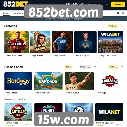Variedade de jogos disponíveis no 852bet para apostadores